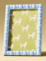 Load image into Gallery viewer, Beaded Wood Picture Frame Blue
