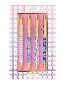 Lilly Pulitzer Black Ink Pen Set of 4