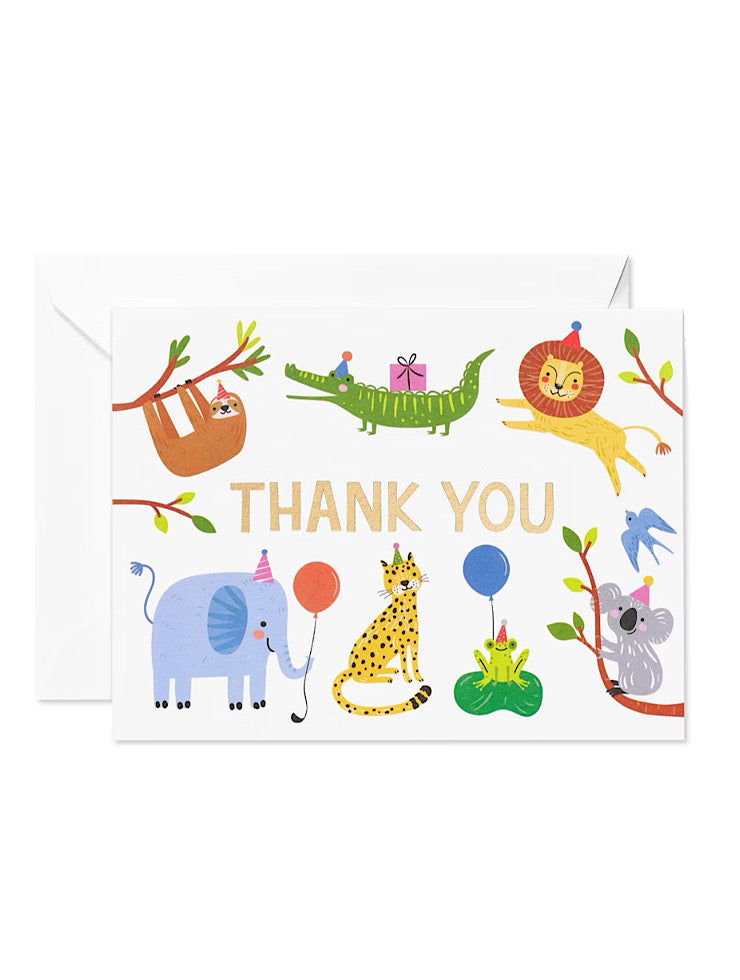 Animal Party Thank You Cards