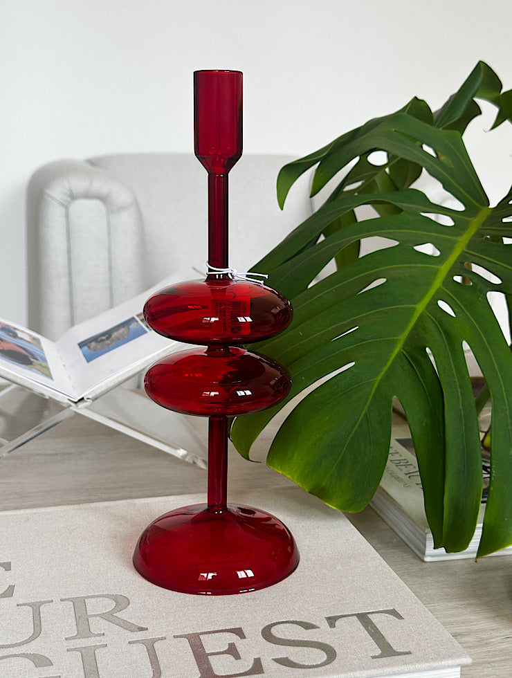 Red Candle Holder