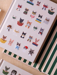 Cat Embroidered Journal