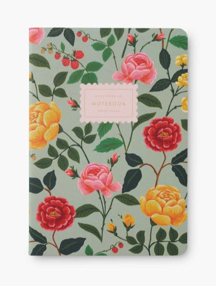 Roses Stitched Notebook Set