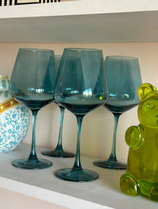 Blue Glass Set of 4