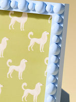 Load image into Gallery viewer, Beaded Wood Picture Frame Blue
