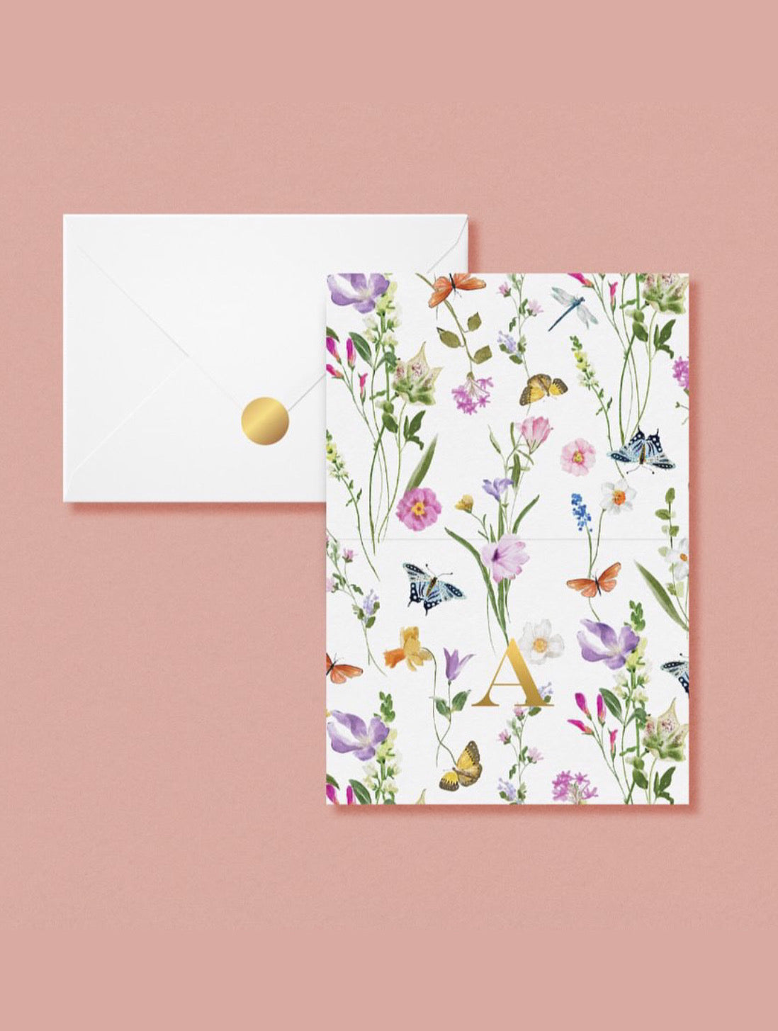 Butterfly Monogram Card Set