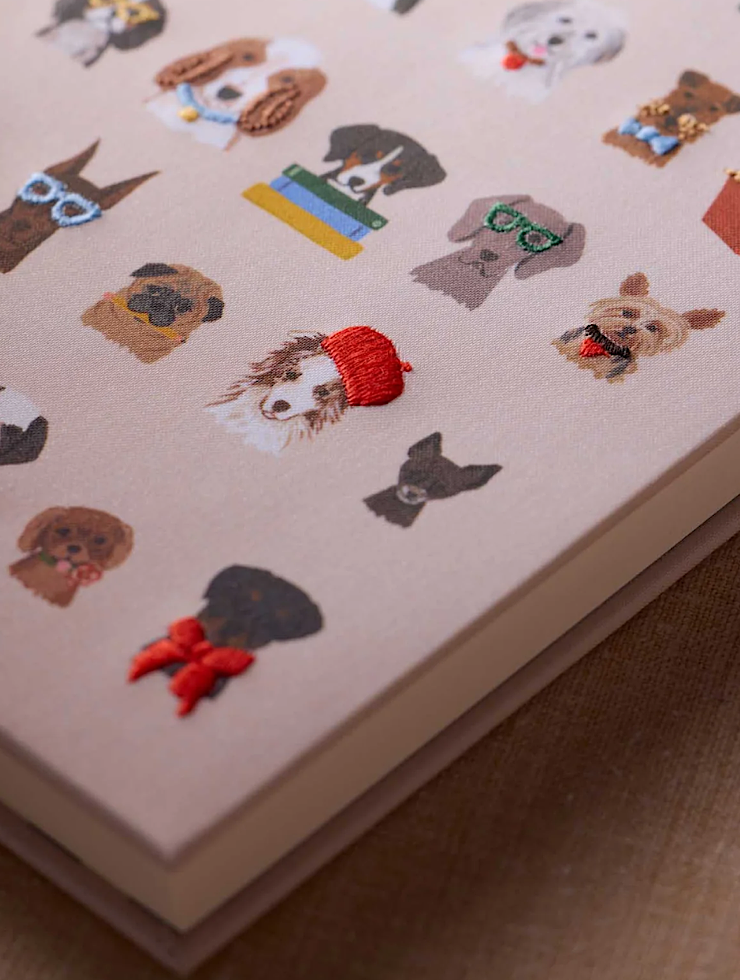 Dog Embroidered Journal