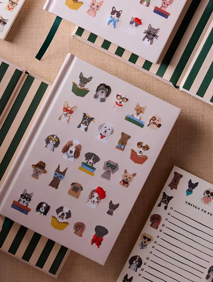 Dog Embroidered Journal