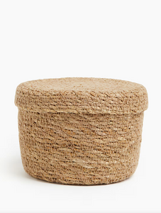 Seagrass Storage Basket With Lid