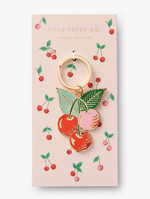 Load image into Gallery viewer, Cherries Enamel Keychain
