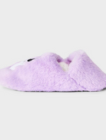 Load image into Gallery viewer, Halloween Embroidered Ghost Faux Fur Slipper Socks with Grippers
