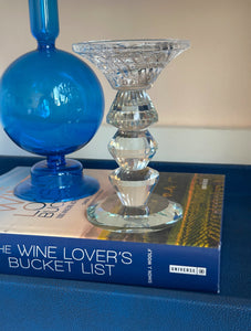 Clear Glass Candle Holder