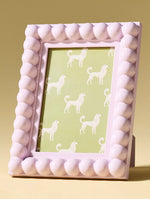 Load image into Gallery viewer, Beaded Wood Picture Frame Lilac
