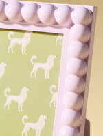 Load image into Gallery viewer, Beaded Wood Picture Frame Lilac
