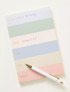 Days of the Week Notepad
