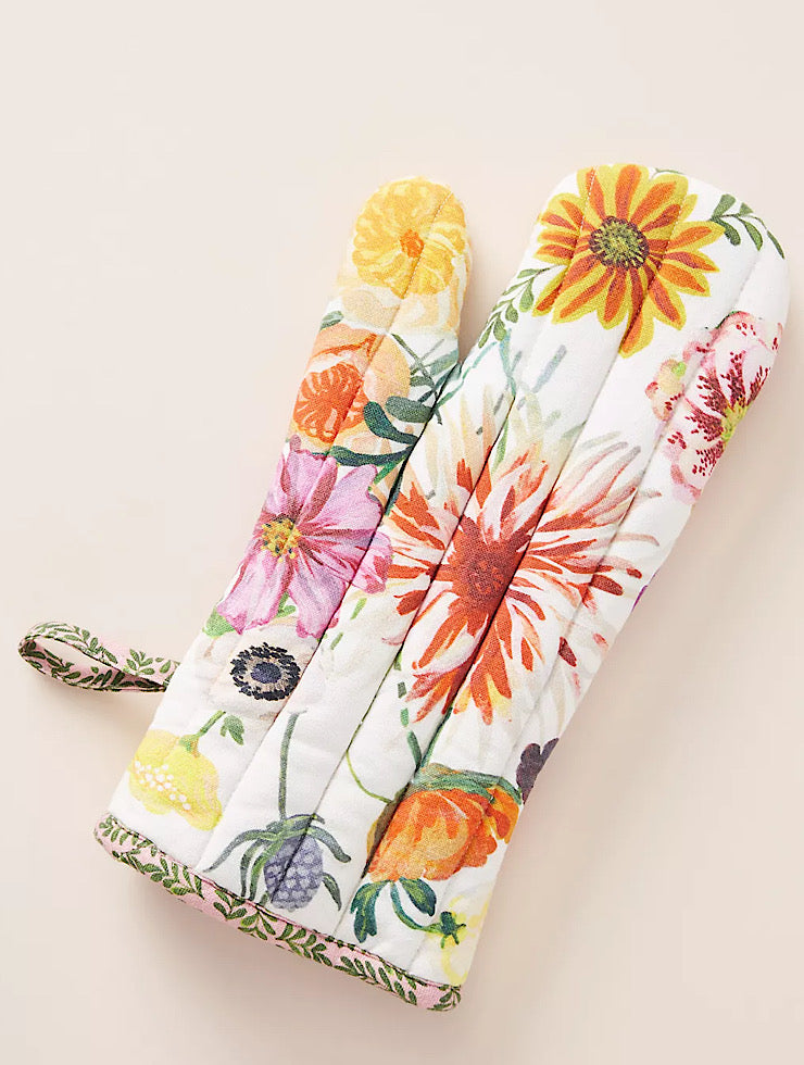 Floral Oven Mitt