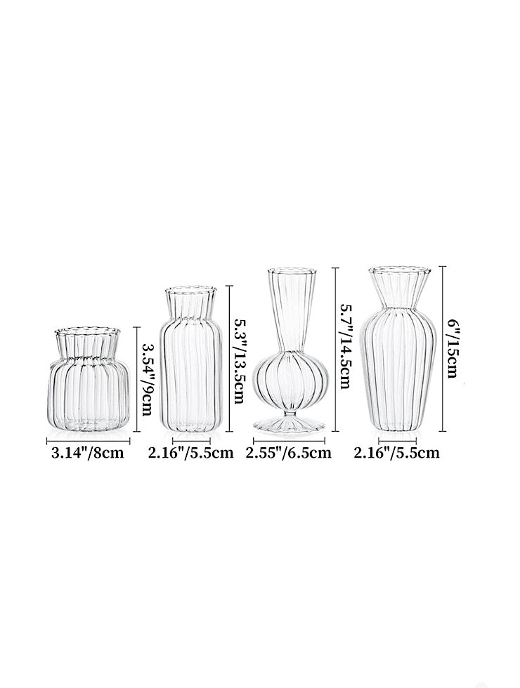 Clear Glass Bud Set