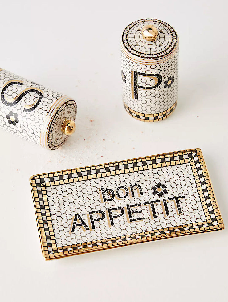 Bistro Tile Salt & Pepper Shakers – Bold