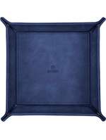 Load image into Gallery viewer, Leather Catchall Blue Tray
