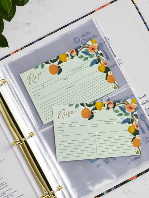 Citrus Grove Recipe Card Set