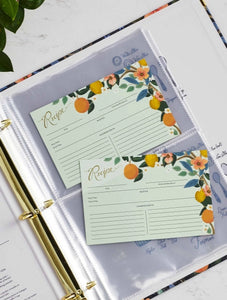 Citrus Grove Recipe Card Set