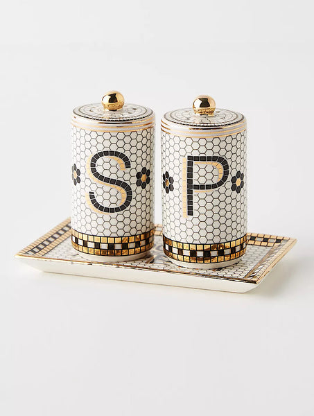 Bistro Tile Salt & Pepper Shakers – Bold