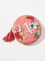 Load image into Gallery viewer, Embellished Leather Monogram Pouch
