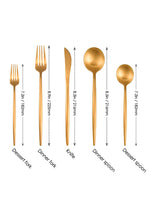 Load image into Gallery viewer, Gold Matte Silverware Set
